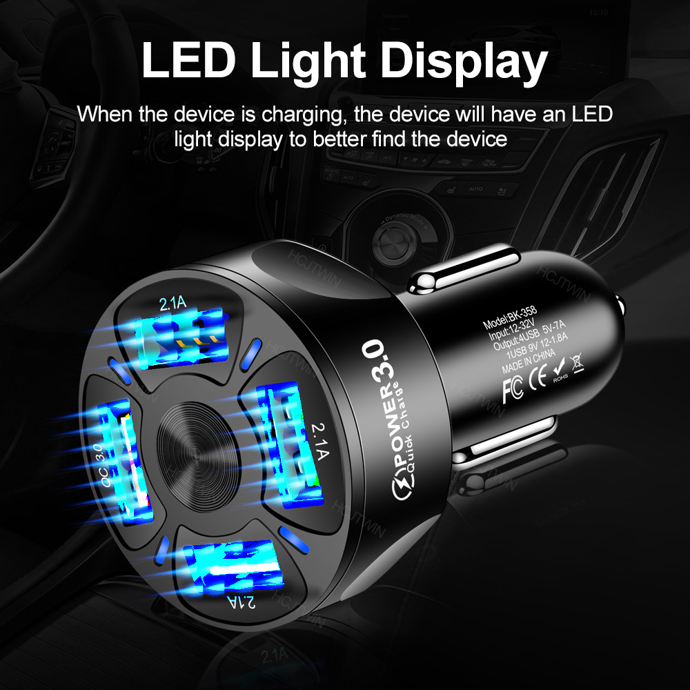 4-Port USB Fast Car Charge
