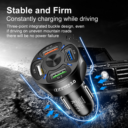 4-Port USB Fast Car Charge